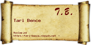 Tari Bence névjegykártya