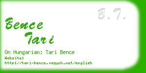 bence tari business card